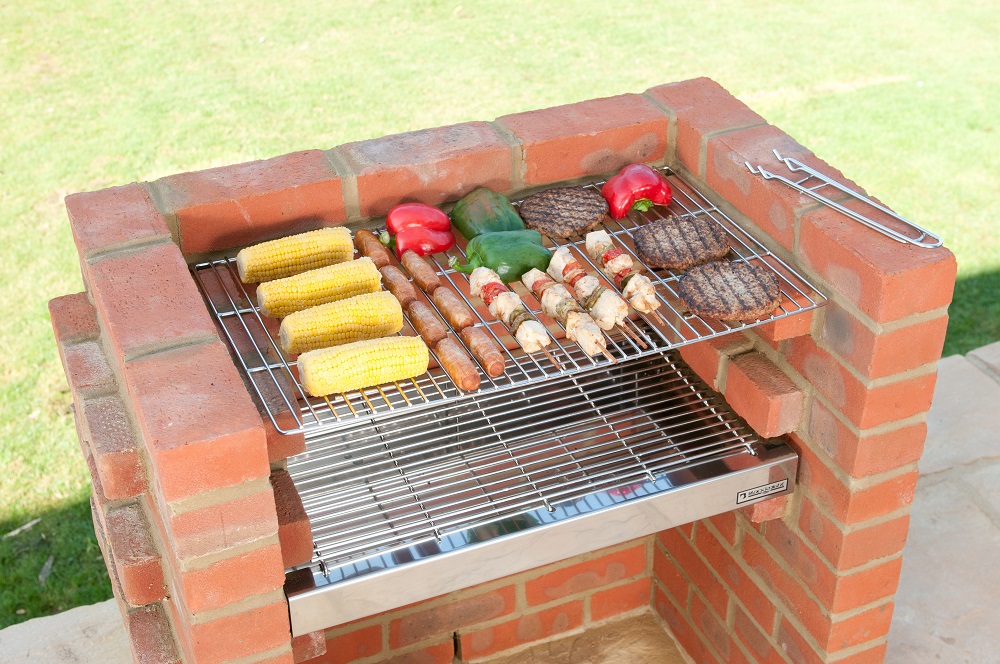 Black Knight barbecues BKB 8 SSG Stainless Steel Grill 112cm x 39cm brick bbq cooking grill