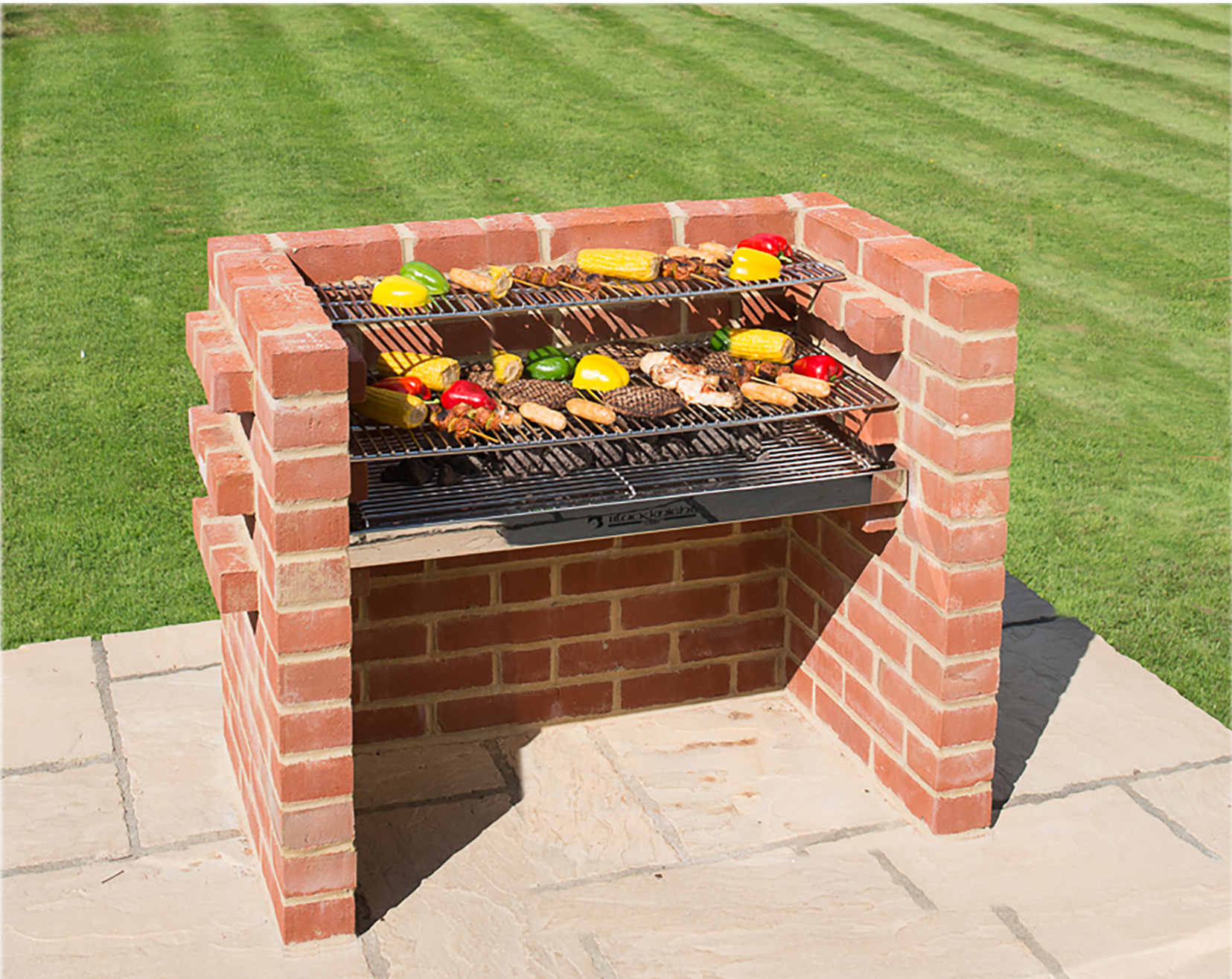 Large 100% Stainless Steel Brick BBQ Kit 90 x 39cms (4 Bricks Wide What Is A Grill Brick Made Of